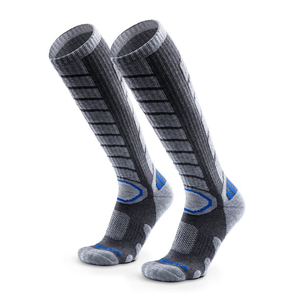 WEIERYA Ski Socks 2 Pairs Pack for Skiing, Snowboarding, Cold