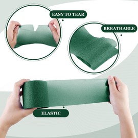 30 Yards Pre-wrap Athletic Tape Foam Underwrap Tape Sports Foam Underwrap Bandage Athletic Foam Tape for Wrists Elbows Knees Ankles Hair, 2.76 Inches (Dark Green)