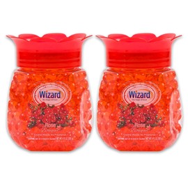 Rose Air Freshener Set - Rose Flower Bouquet Odor Neutralizing Gel Beads 2 Pack Floral Air Freshener Bead 9oz Jars for Home, Bathroom, Office, More | Floral Odor Eliminator