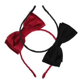 SAFIGLE 2pcs Velvet Bow Headbands for Soft Double Layer Hair Accessories for Women for Everyday Wear and Special Events Comfortable Touch and Stylish Design