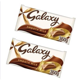 2 x Galaxy Milk Large Gifting Bar, 360g Delicious Special For Easter Tasty And Twisty Treat Gift Hamper, Christmas,Birthday,Easter Gift Sold By Kidzbuzz