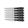 DASH Zakarian 6-Piece Steak Knife Set, Non-Serrated Full Tang German