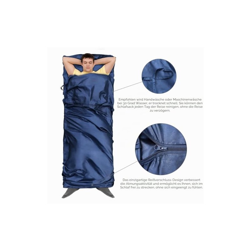 Ultralight Travel Sleeping Bag with Pillow Compartment
