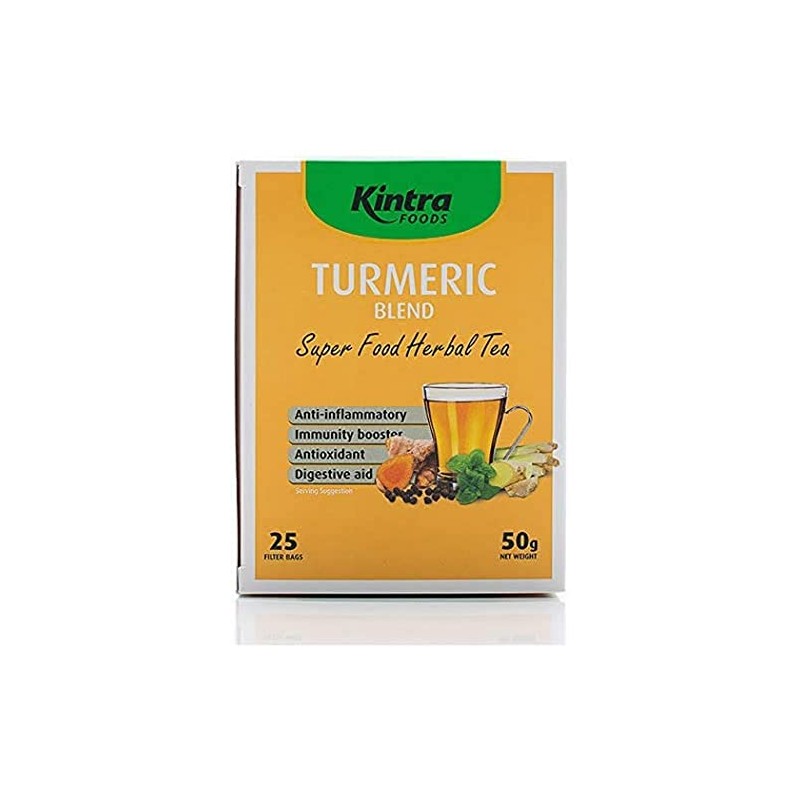 Kintra Foods Turmeric Blend Super Food Herbal Tea 25 Teabags,
