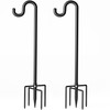108" Shepherds Hooks for Outdoor, Extra Thick Bird Feeder Pole