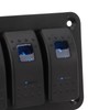 3 Gang Rocker Switch Overcurrent Protection LED Blue Backlit IP65