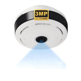 ZINKER Cámara WiFi Oculta Tipo Detector de Humo Panorámica 360º Full HD 1080p App V380pro CCTV Humo