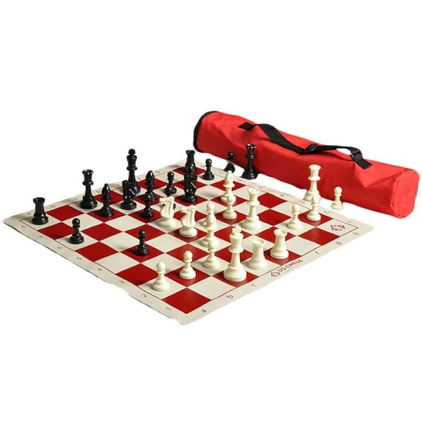 US Chess Quiver Chess Set Combo - Red