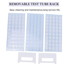 Large Capacity Tube Holder, 3 Layer Plastic Tube Holder 50 Holes Detachable Test Tube Rack for Laboratory, Tubes of Dia.≤16mm, PS Material (50 Holes)