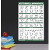 QUICKFIT 2 Pack - Kettlebell Workout Exercise Poster Set, Volume