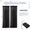 FANPROMS Black Sheer Backdrop Curtains 5x10ft 2 Panels Chiffon Fabric