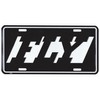 FLY License Plate Black & White