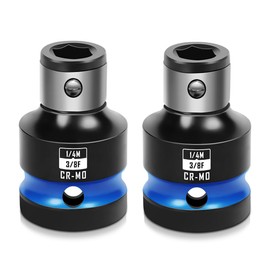 3/8" Square Drive to 1/4" Bit Hex Socket Adapter, Impact Driver Bit Adapter, for Impact Wrench, CR-MO Steel