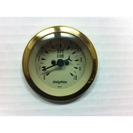 Dolphin Gauges 2 1/16 TACHOMETER GOLD
