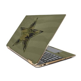 MightySkins Skin Compatible with HP Spectre x360 15.6" Gem-Cut (2019) - Army Star | Protective, Durable, and Unique Vinyl Decal wrap Cover | Easy to Apply, Remove, and Change Styles | Made in The USA