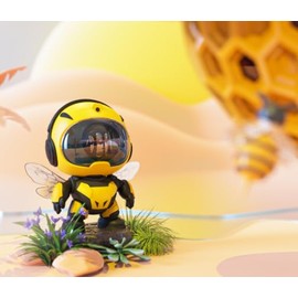 ZGANVA Newest Galaxy Projector,Bee Night Light for Kids,Astronaut Galaxy Projector with Timer & Remote,Nebula Ceiling Starry Flowable Light Projection for Bedroom, Game,Room Decor,Kids,Adults