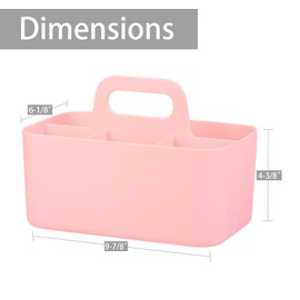 Tiawudi Multipurpose Caddy Organizer, Plastic Caddy with Handle, Stackable Desk Organizer for Stationery, Marker and Pencil, Office Supplies Organizer, Dorm Caddy