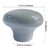 Perphin Ceramic Drawer Knobs, 12 Pack Grey Porcelain Cabinet Knobs