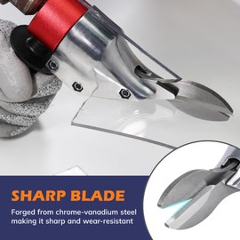 VLOXO Drill Metal Shear Attachment, Shear Metal Cutter with 360-Degree Pivoting Head Cordless Electric Drill Attachment Professional Metal Cutting Tool for Cuts Iron Sheet Aluminum and Copper