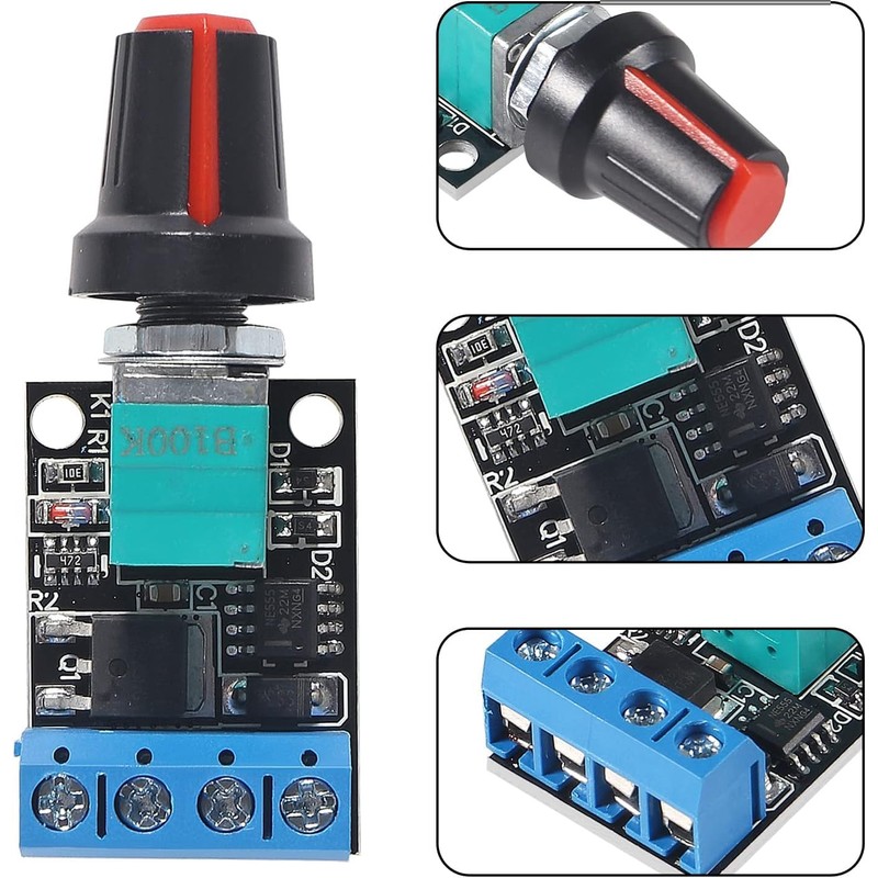 VISSQH 6 pcs PWM Motor Speed Controller,5V 12V 10A Motor