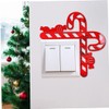 OSALADI 4sets Unique Christmas Decor Cane Candy Wall Stickers Decorative