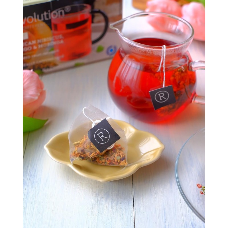 Revolution Tea Fruit Tea Bag (Hibiscus, Mango & Moringa), Caffeine-free