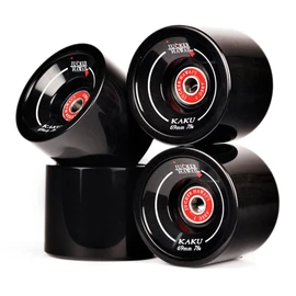 JUCKER HAWAII Longboard Wheels Allround Cruiser Wheels Kaku with Ball Bearings and Spacer