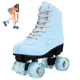 jessie Roller Skates for Women, Frosted Toddler Roller Skates Adjustable Holographic Women Roller Skates Girls Roller Skates Adults for Indoor Outdoor (Women's 5.5/ Men's 4)