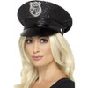 Fever 46988 Black Sequin Police Hat