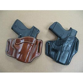 Azula OWB Leather 2 Slot Molded Pancake Belt Holster for Kimber 1911 5" Pistol TAN RH