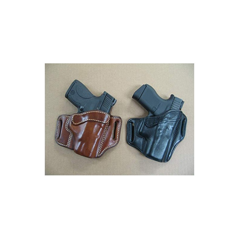 Azula OWB Leather 2 Slot Molded Pancake Belt Holster for