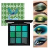 Punk Green Glitter Eye Shadow 9 Colors, Palette Shadow Pigments,