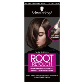 Schwarzkopf Root Retouch Permanent Root Concealer Brown Hair Dye, Ideal for Touching Up Grey Root Regrowth, Ammonia Free, Dark Brown