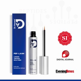 Dr Vincent Lash Serum for Eyelash Growth – Biotin & Peptides Formula for Thicker, Fuller, and Longer Lashes – Vegan & Cruelty-Free, 0.17 Fl Oz/5ml