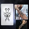 Nirbffo Temporary Tattoo Line Geometry Robot Mechanic Arm Tattoo Circuit