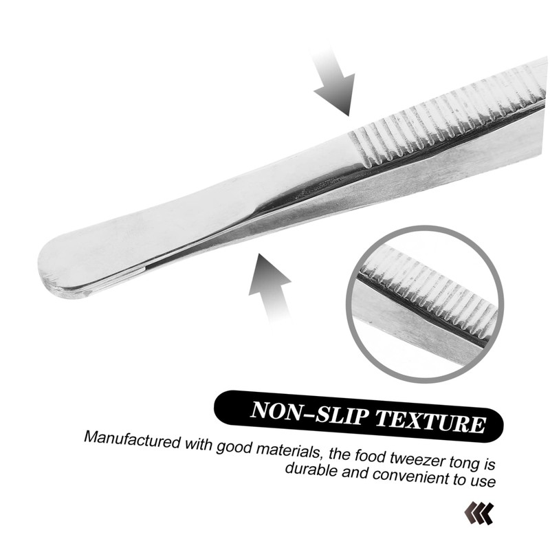 BUGUUYO Culinary Tweezers Kitchen Tools Stainless Steel Food Clips for