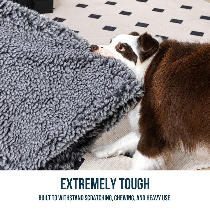 PELZIN Stoutwool 2.0 Indestructible Dog Bed - Soft Chew Proof