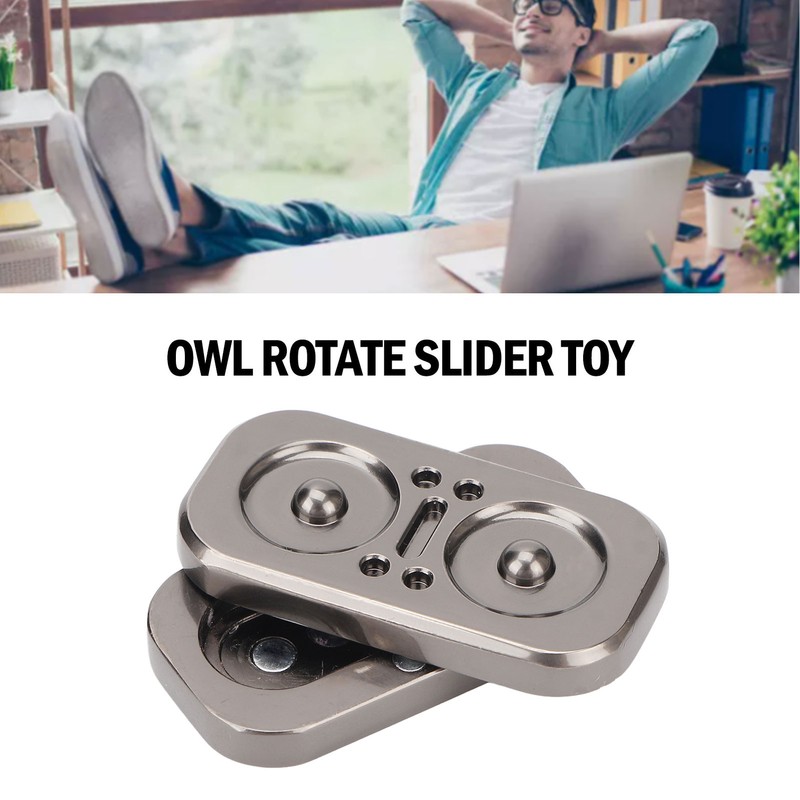 Owl Shaped Slider Toy Men Women Office Metal Anxiety Stress