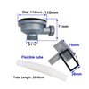 Qrity 114mm Kitchen Sink Waste Fittings 1½" Basket Strainer Waste
