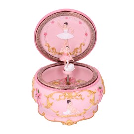 Jeffergarden Music Box with Melody Luxury LED Light Colour Changing Figure Rotation Exquisite Music Box Home Decorative Showpiece Ornament Girls Birthday Gift (Swan Lake)