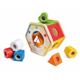 Hape Wonderful Shape Sorter, Creative and Educational Wooden Toy for Kids 12 Months and Up