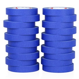 BOMEI PACK Blue Painters Tape 1 Inch Bulk - Paint Tape 20 Rolls x 1 Inch x 55 Yards - Blue Masking Tape for Walls Painting, DIY Crafting, Edge Finishing and School Projects, Total 1100 Yards