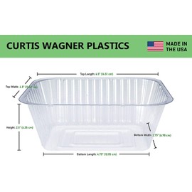 Curtis Wagner Plastics Oval Clear Heavy Gauge Vinyl Basket Liner (5-Pack) - Clear, Oval (Diameter: 4.75 x 2.75 Base, 6.5 x 4.5 x 2.5 Top, 2.5 Depth) Thin Plastic Plant Tray