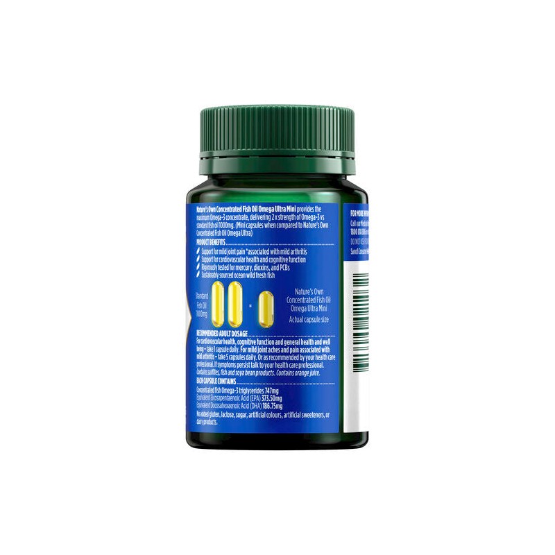Nature's Own Concentrated Fish Oil Omega Ultra Mini 60 Capsules