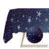 TTQYFNM 54x108inches Dark Blue Starry Night Sky Tablecloth Galaxy Stars