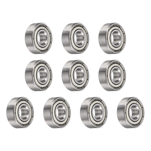 sourcing map 10pcs 696ZZ Bearing 6x15x5mm, Chrome Steel Double Shielded