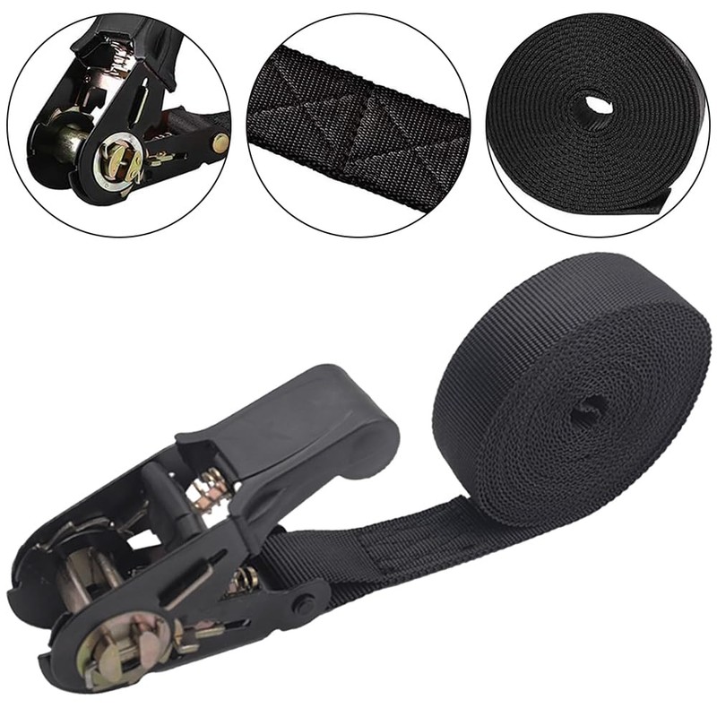 2 Pcs Ratchet Tie Down Straps with Durable Material, Adjustable
