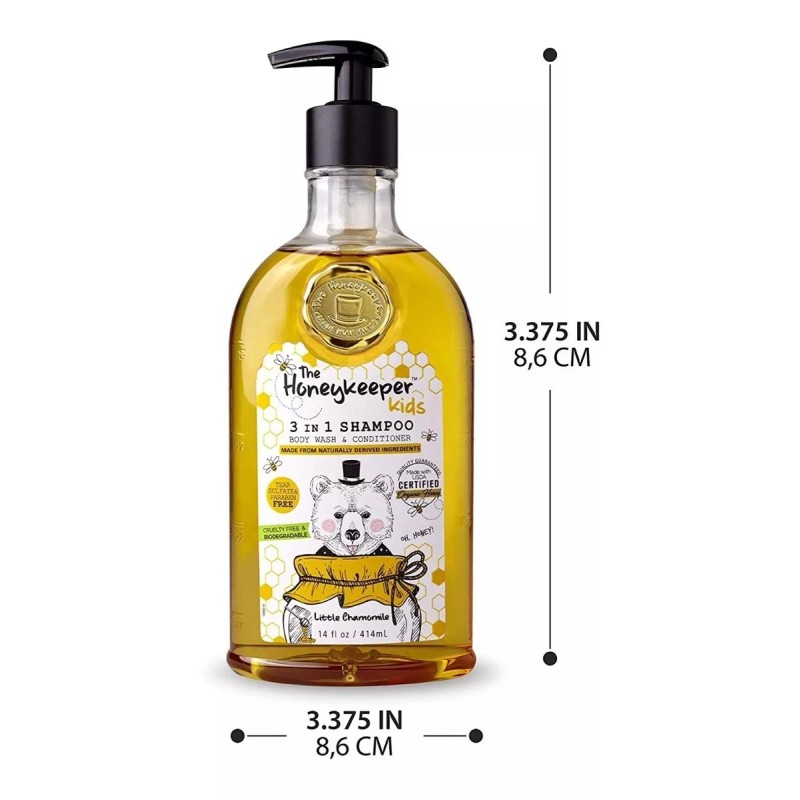The Honey Keeper Shampoo Orgánico Para Bebés 3 Pack Con