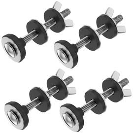 4 Pcs Toilet Bolts,Universal Toilet Tank Bolts Kit,Heavy Duty Rustproof Tank Replacement Kit,with Rubber washers and Wing Nuts,Toilet Tank Bolts for Fastening