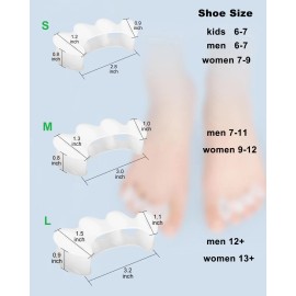 Golbylicc 2Pairs Toe Separators Toe Spacers for Women Men to Correct Bunion, Relieve Fe...